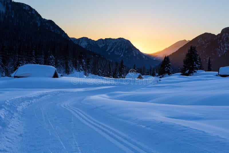 Tramonto,, dolomiti,.