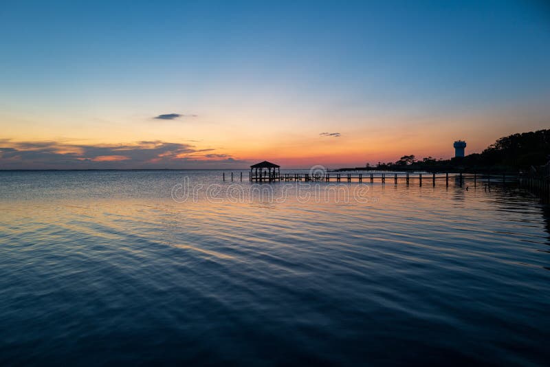 Sunset Pier in the Outer Banks Stock Image - Image of nature, duck ...