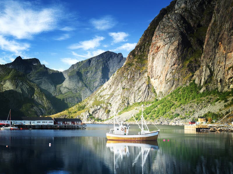 Sunset Reine Lofoten Islands Norway Stock Image Image Of Lofoten