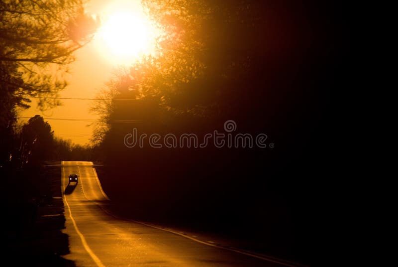Sunset Road stock image. Image of scenic, roadway, motorway - 12320013