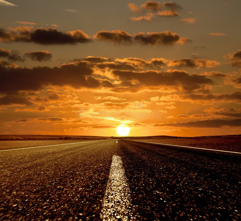 Sunset and The Road