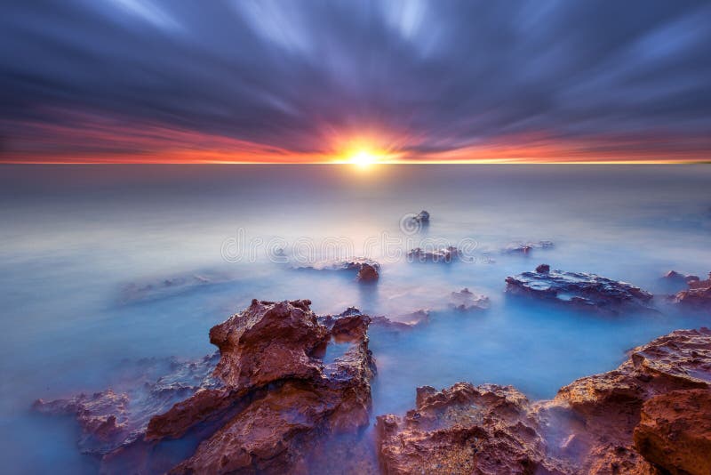 Sunset Rocks on the Bay