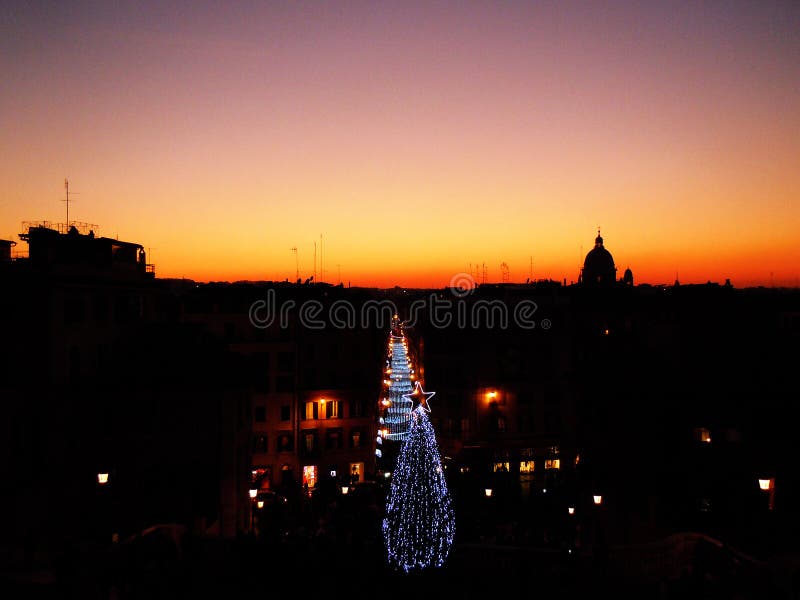 This is Piazza di Spagna Christmas tree. This is Piazza di Spagna Christmas tree