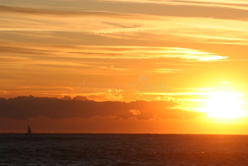 Sunset with sail boat