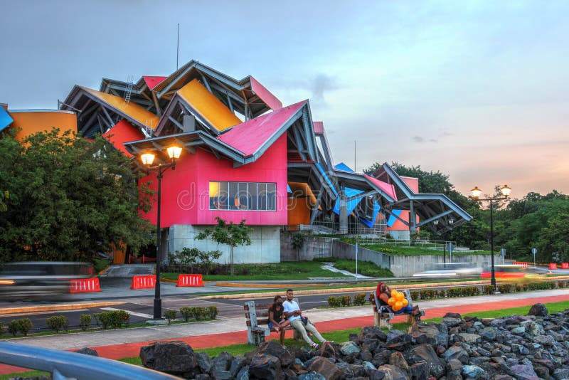 Bold colors and shapes of Biomuseo, Panama