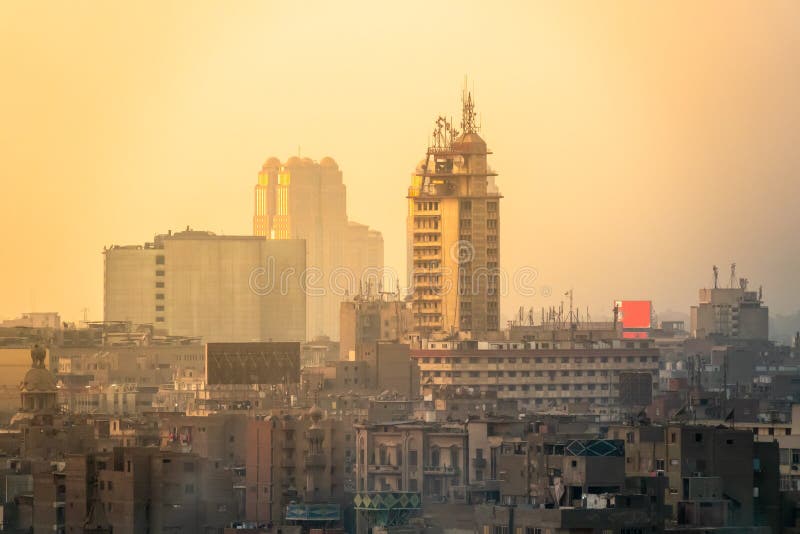Sunset Scenery at Cairo Egypt Stock Photo Image of scene, night