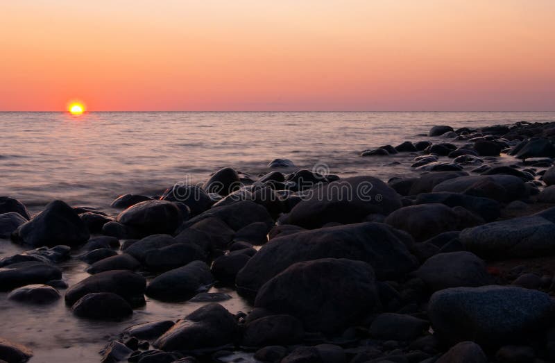 Sunset on the sea