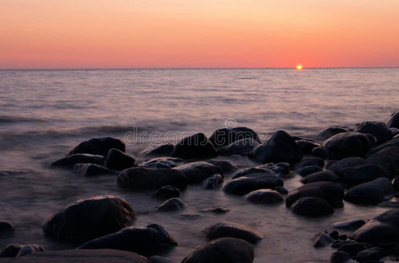 Sunset on the sea