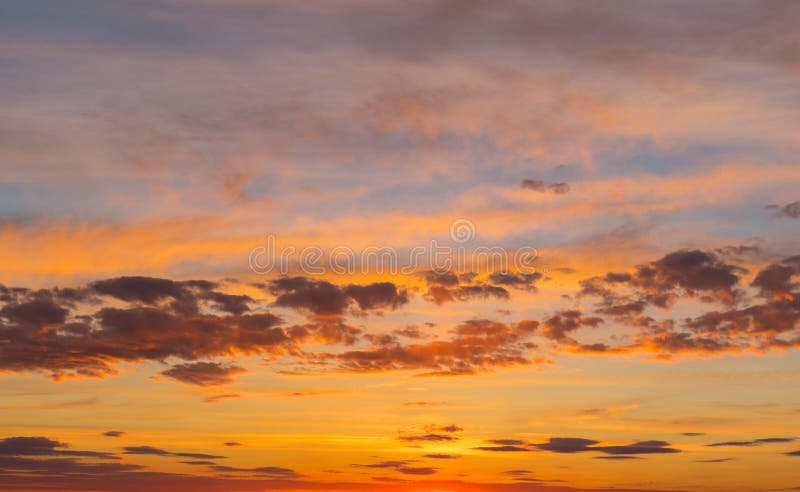 Sunset sky in March in central Ukraine