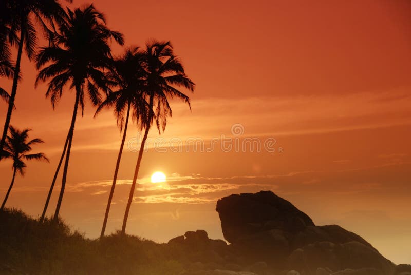 Sunset on Sri Lanka