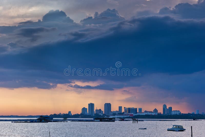 Johor Bahru City editorial photo. Image of dusk, johor 26046676
