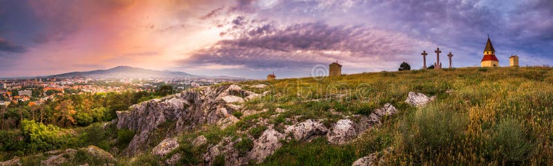 Sunset and Sunray over Calvary