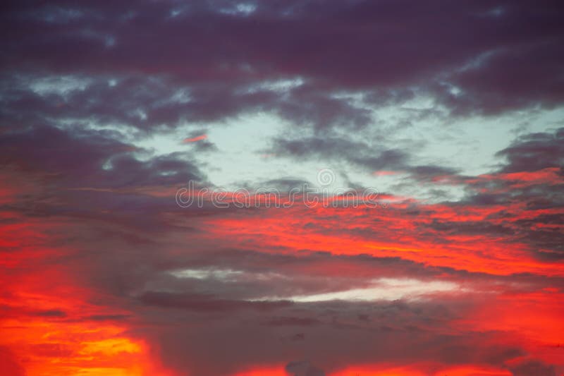 Sunset Sunrise with Clouds, Light Rays and Other Atmospheric Effect