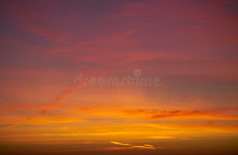 Sunset sunrise dramatic sky orange clouds