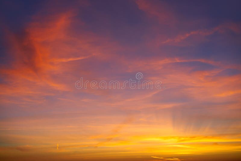 Sunset sunrise dramatic sky orange clouds
