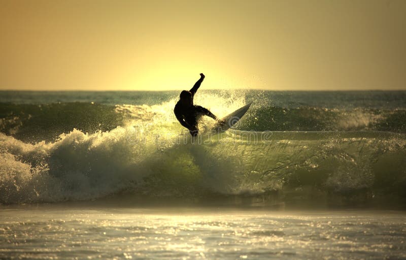 Sunset surfer