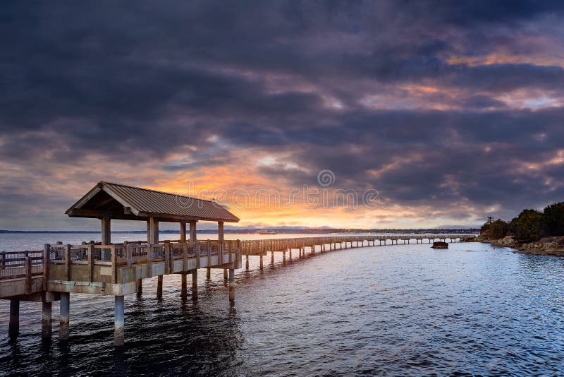 Sunset at Boulevard Park in Bellingham Washington America