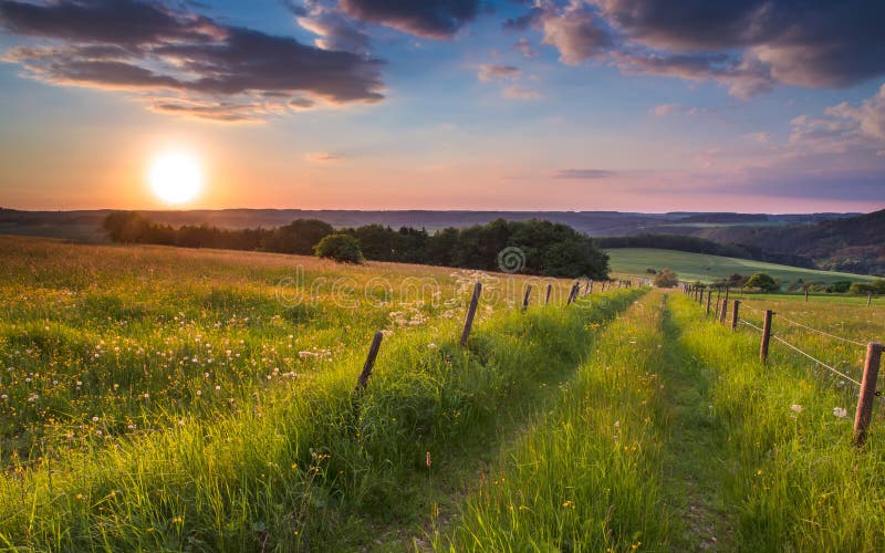 Sunset trail germany hill