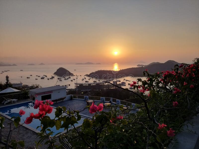 Sunset View in Labuan Bajo, Indonesia Stock Photo - Image of summer