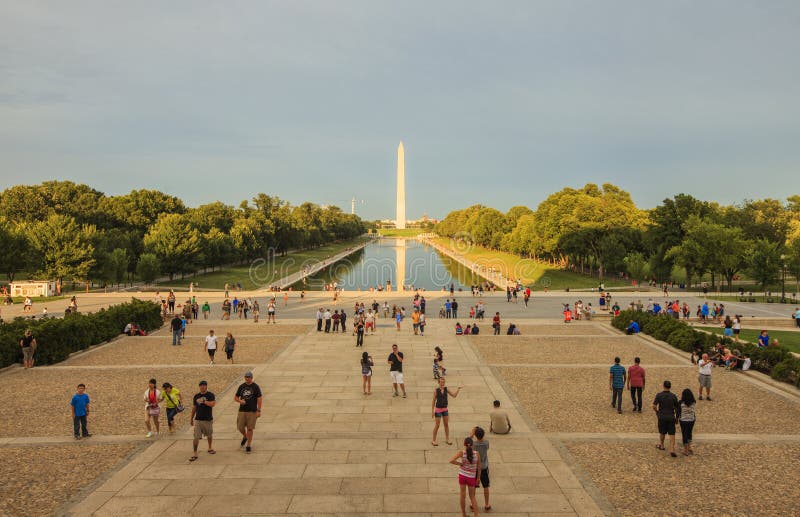 Download Sunset View To The National World War II Memorial In Washington DC Editorial Photo - Image of died, district: 46338836