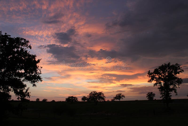 Sunset at Waelder Texas stock photo. Image of dark, south 84277380
