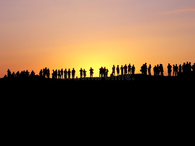 Sunset watchers royalty free stock image Sunset watchers royalty free stock image