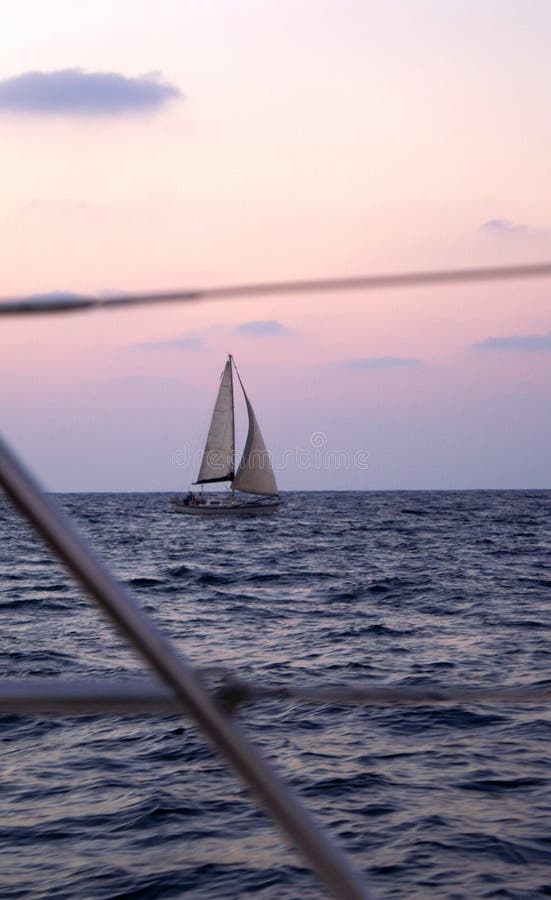 Sunset on a yacht