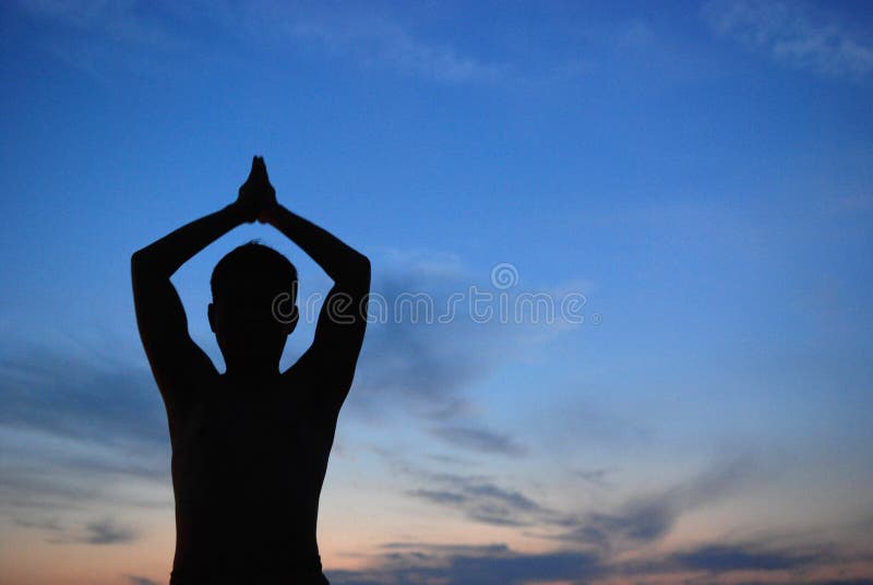 Sunset and yoga