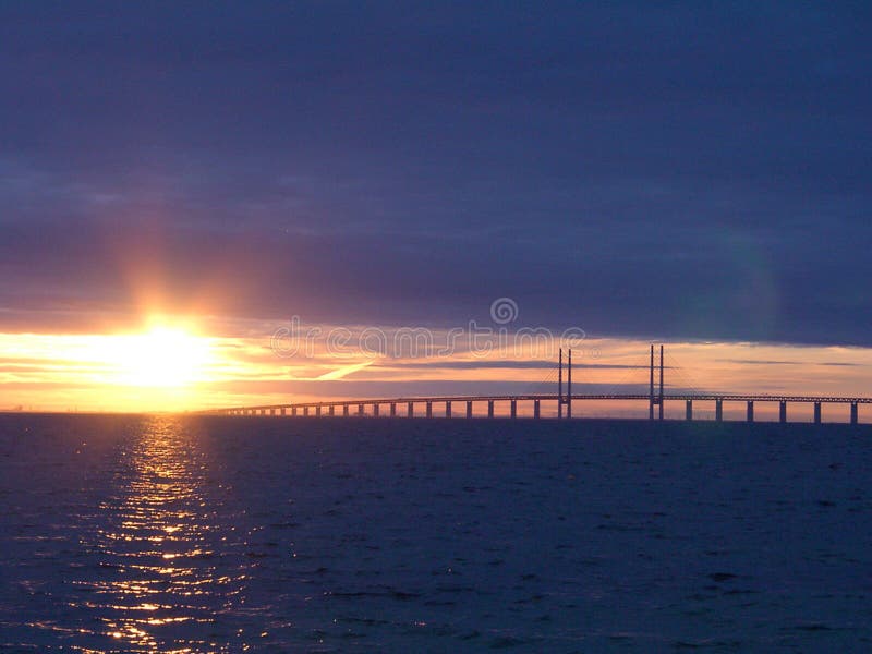 Sunset at Ã–resundsbron