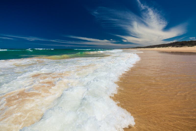 Sunshine Coast Beach north of Caloundra stock photo