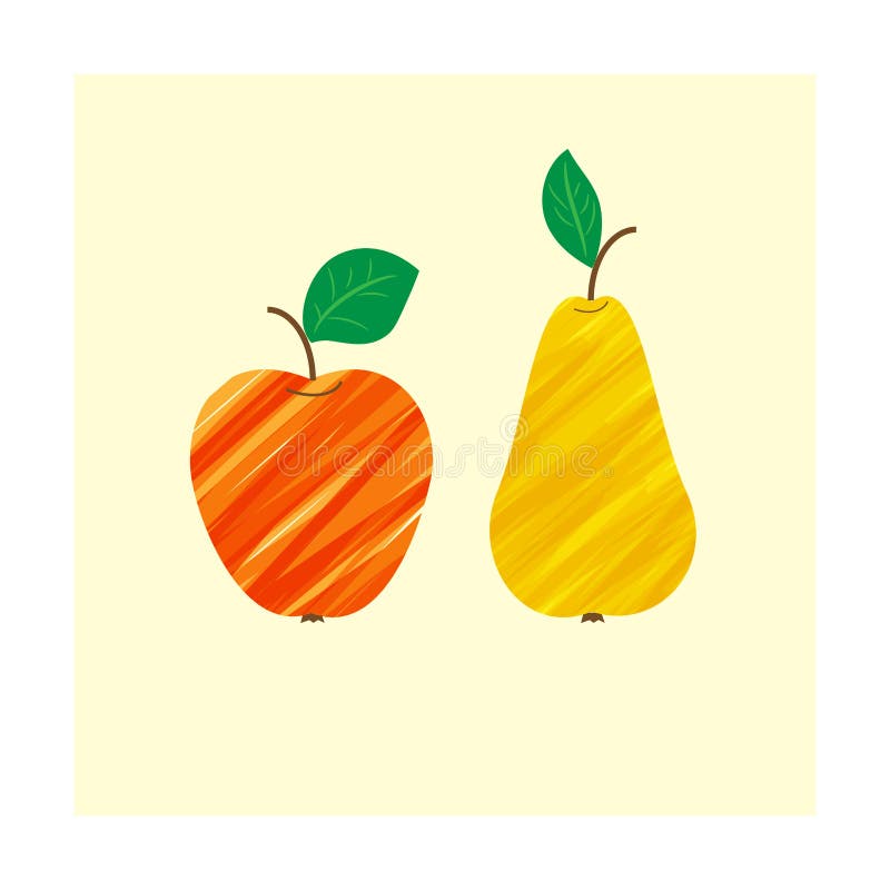 Sunt för mat för Apple päronfrukt nytt isolerat royaltyfri illustrationer