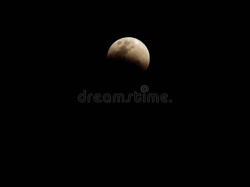 Super Blue Blood Moon With Partial Lunar Eclipse Over Dark Sky Background Stock Photo - Image of ...