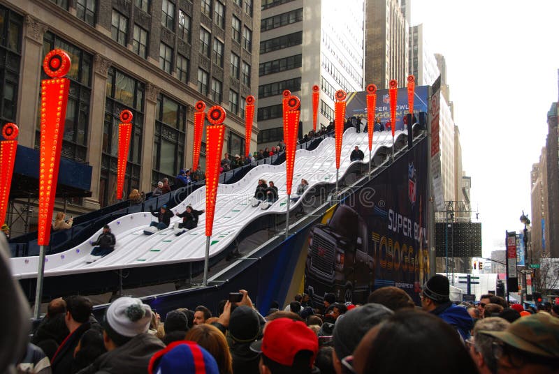 Super Bowl-Boulevard - New York City lizenzfreies stockbild Super Bowl-Boulevard - New York City lizenzfreies stockbild