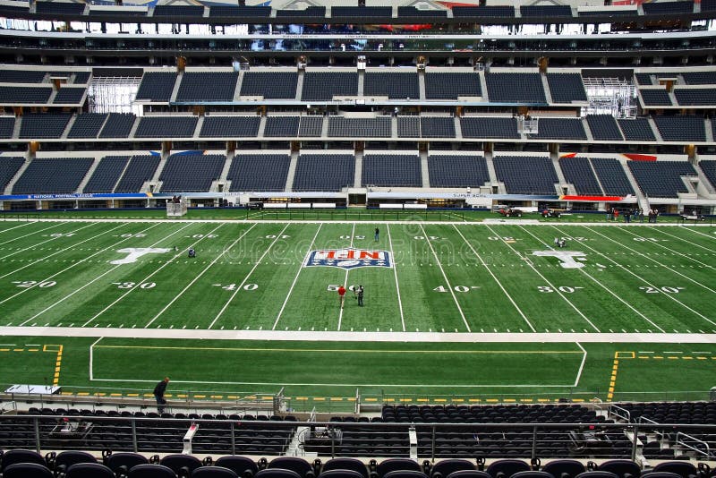 Super Bowl del campo del estadio de los vaqueros fotografía de archivo Super Bowl del campo del estadio de los vaqueros fotografía de archivo
