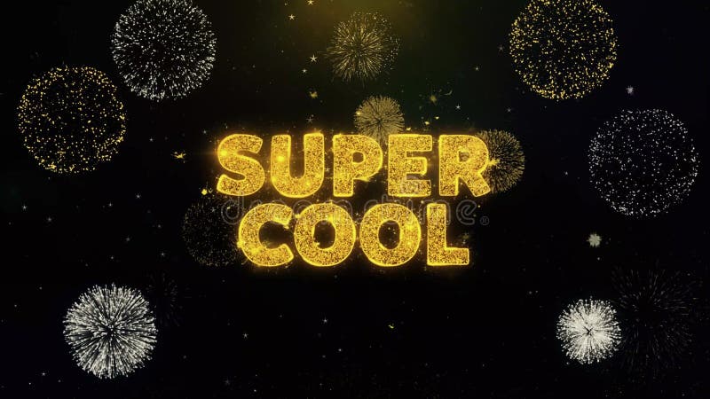 Super Cool on Gold Particles Fireworks Display. Stock Video - Video of abstract: 158925699