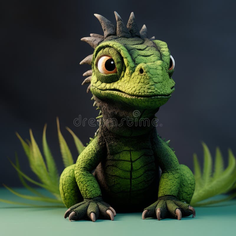 Free Super Cute Felt Basilisk: Reviving Historic Art Forms In 3d Royalty Free Stock Images - 284322789