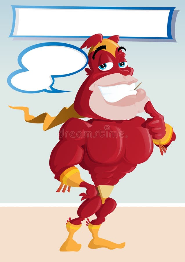 Super Duper Hero stock illustration