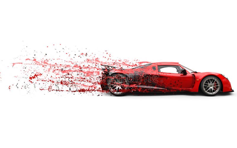 Super fast red racing car stock illustration. Illustration of luxury -  91827143