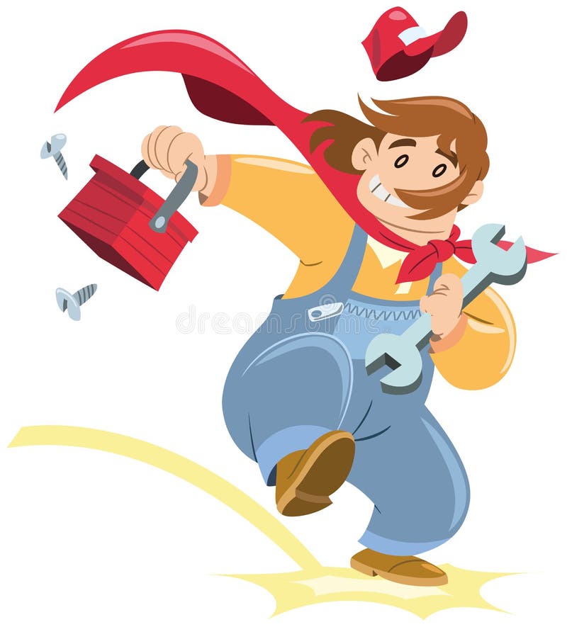 Super handyman vector illustration
