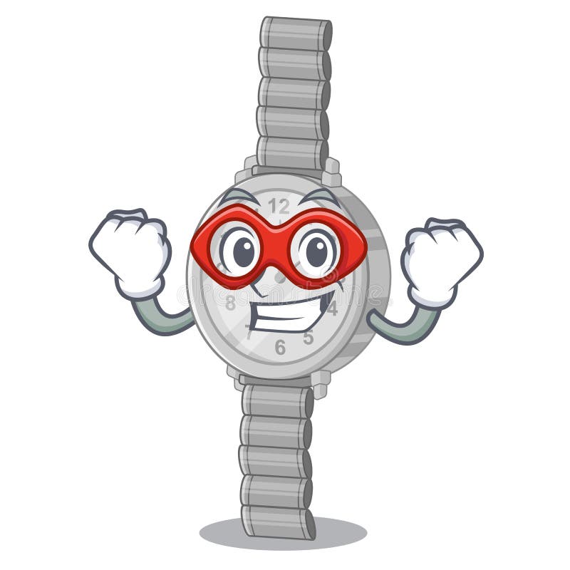 Super hero wristwatch in the a character shape royalty free illustration Super hero wristwatch in the a character shape royalty free illustration