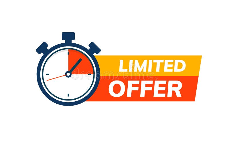 Super Limited Offer Clock Time Icon Promo Price Period Last Minute