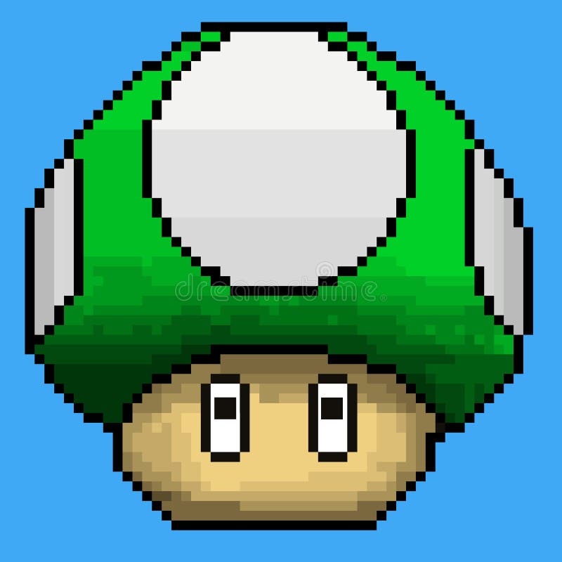 Super Mario Bros Video Game Character Green Mushroom in Pixel Art Style Editorial Stock Image - Illustration of draw, fantasy: 215072529 Super Mario Bros Video Game Character Green Mushroom in Pixel Art Style Editorial Stock Image - Illustration of draw, fantasy: 215072529