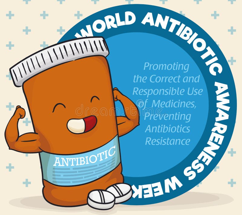 Super Medicine Bottle Character Celebrating World Antibiotic Awareness  Week, Vector Illustration Stock Vector - Illustration of infection,  holiday: 80418056