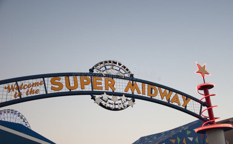 Super Midway Sign at Texas State Fair royalty free stock photography Super Midway Sign at Texas State Fair royalty free stock photography