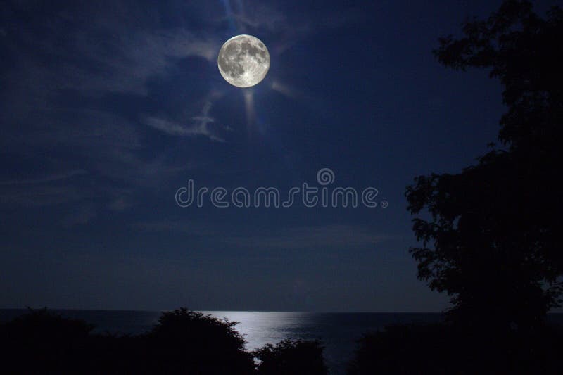 Super Moon Over Lake Ontario.