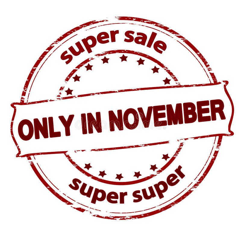 Super Sale only in November Stock Illustration Illustration of inside