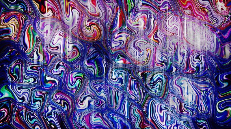 Super slow bright, colorful abstract image of many twirl small moving in gradient of rainbow colors vector illustration