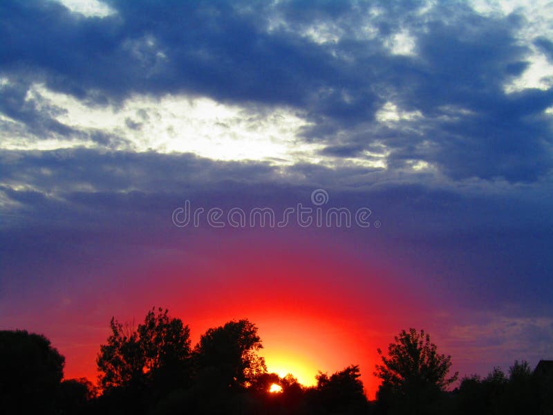 Super Sunset in Chelm Poland Stock Photo Image of super, summer2019