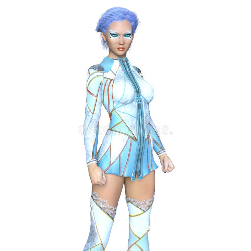 Rendering of beautiful woman in SciFi outfit or uniform Stock Photo by  ©MerryDesigns 326605158