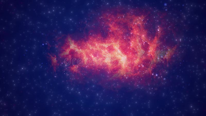 Superbe animation cg de nébuleuse rouge illustration libre de droits
